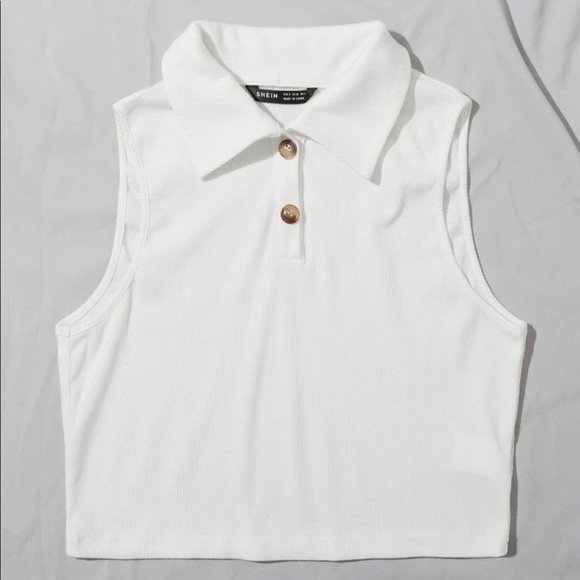 SHEIN Button Half Rib Tank Top - Picture 6 of 6